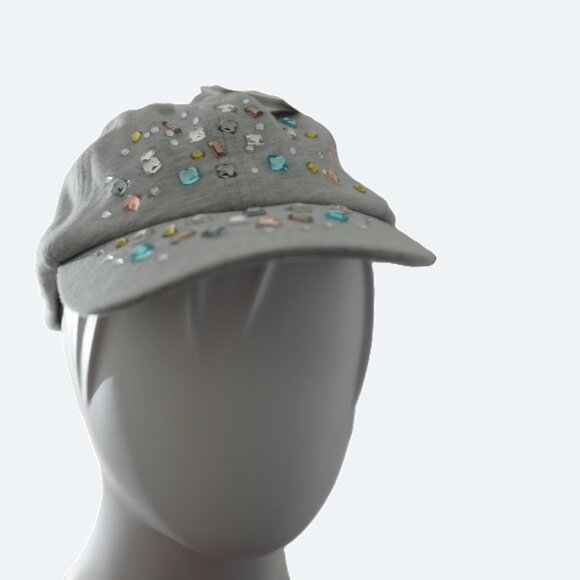 Target Girls Gray Multicolored Rhinestone Adjustable Hat Cap - Picture 2 of 7